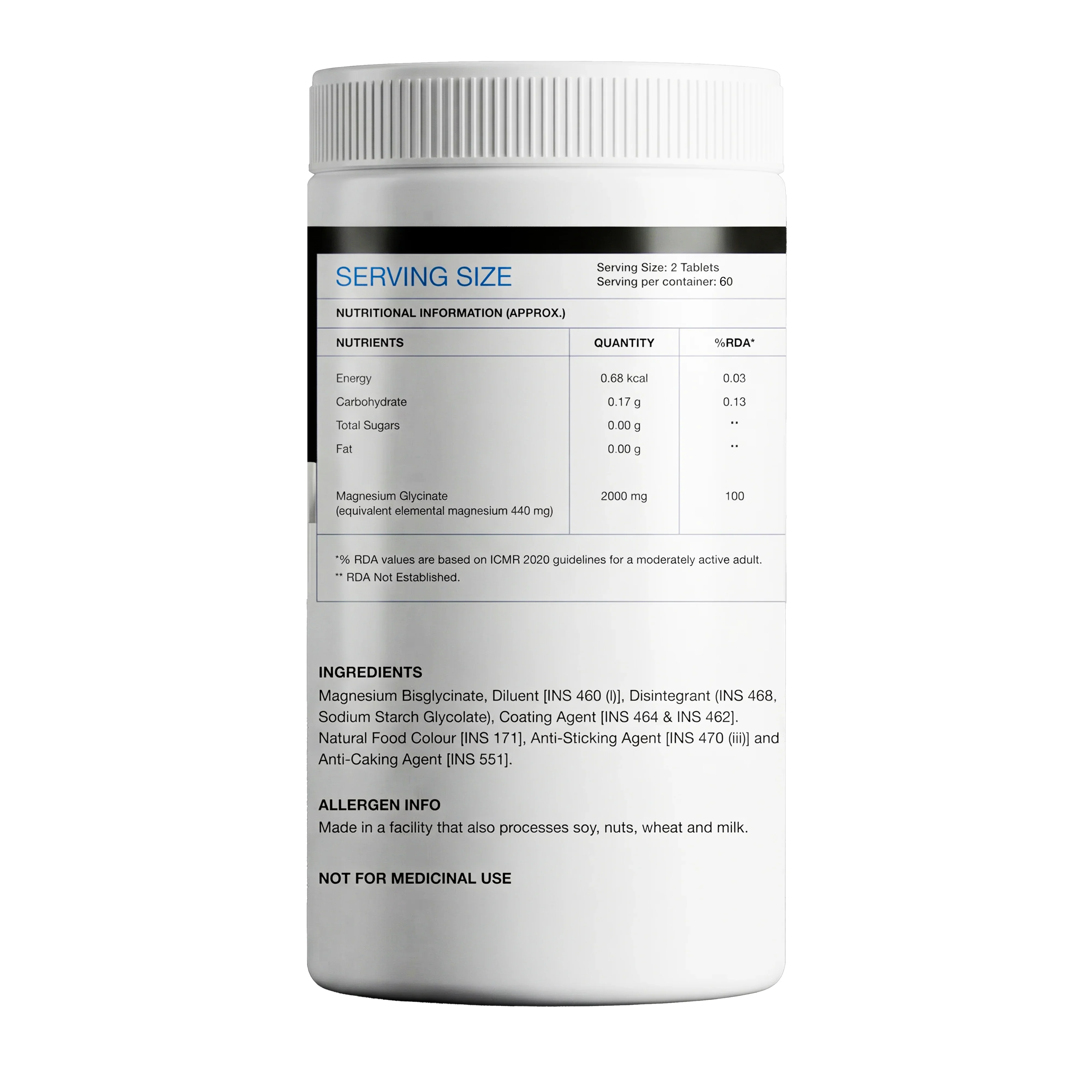 Magnesium Glycinate Supplement, 120 capsules - Image 7