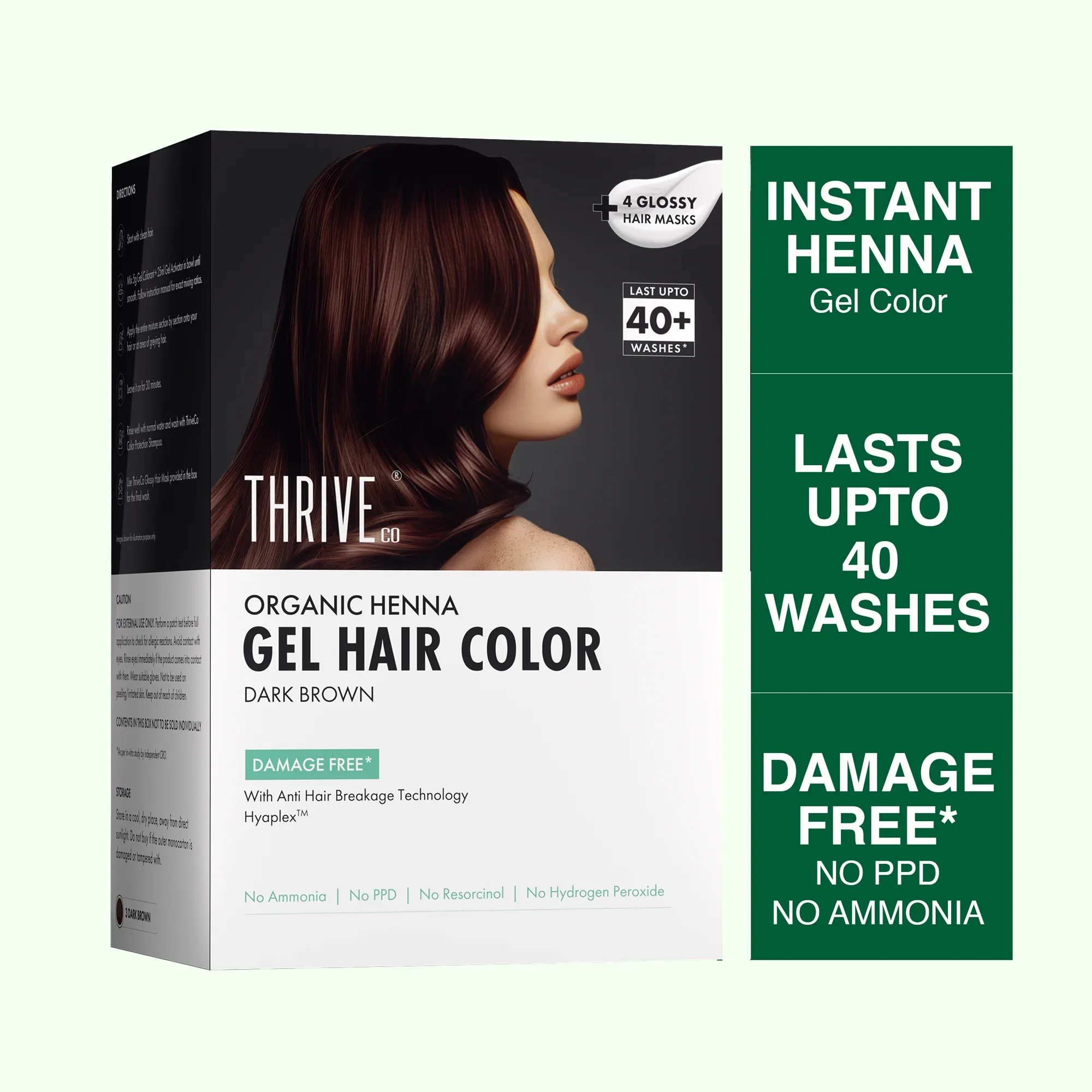 Dark Brown Organic Henna Gel Hair Color - Image 13