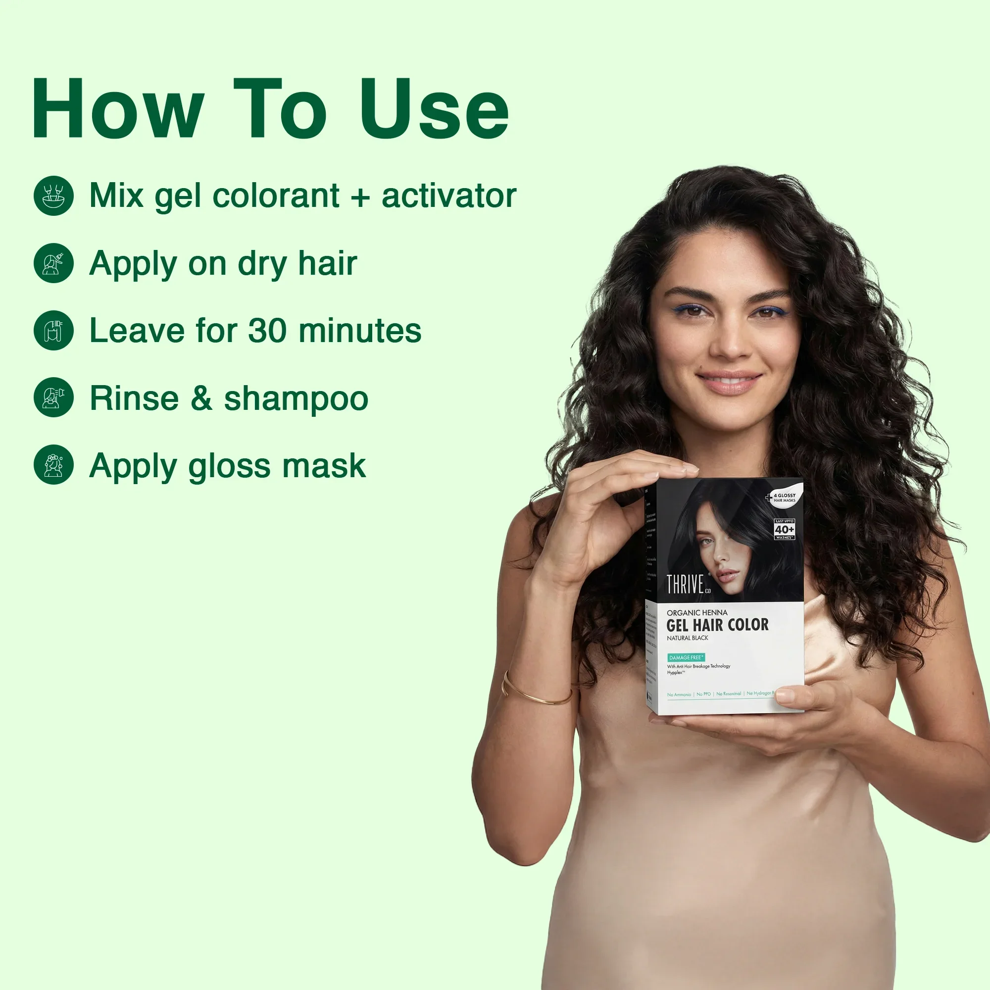 Dark Brown Organic Henna Gel Hair Color - Image 7